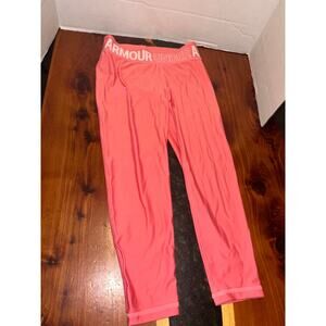 Pink under armour youth large legging like new